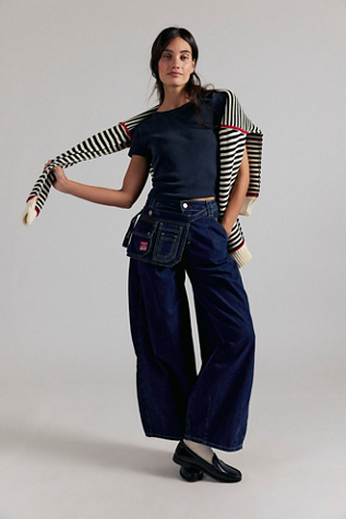 Damson Madder Erika Jeans at Free People in Dark Wash, Size: US 10