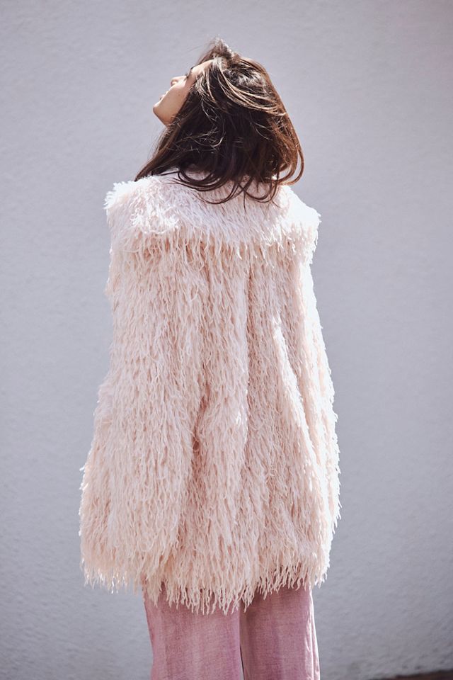 Fluttering Heart Faux Fur Jacket #2