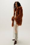 Fluttering Heart Faux Fur Jacket