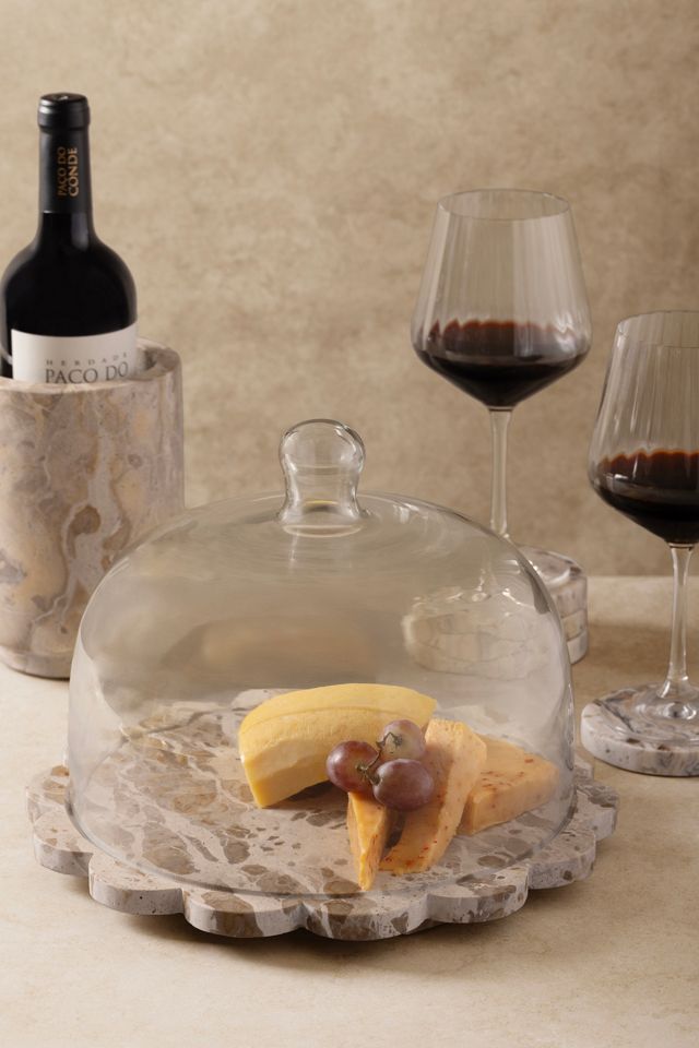 GAURI KOHLI Viola Onyx Serving Board with Cloche #2