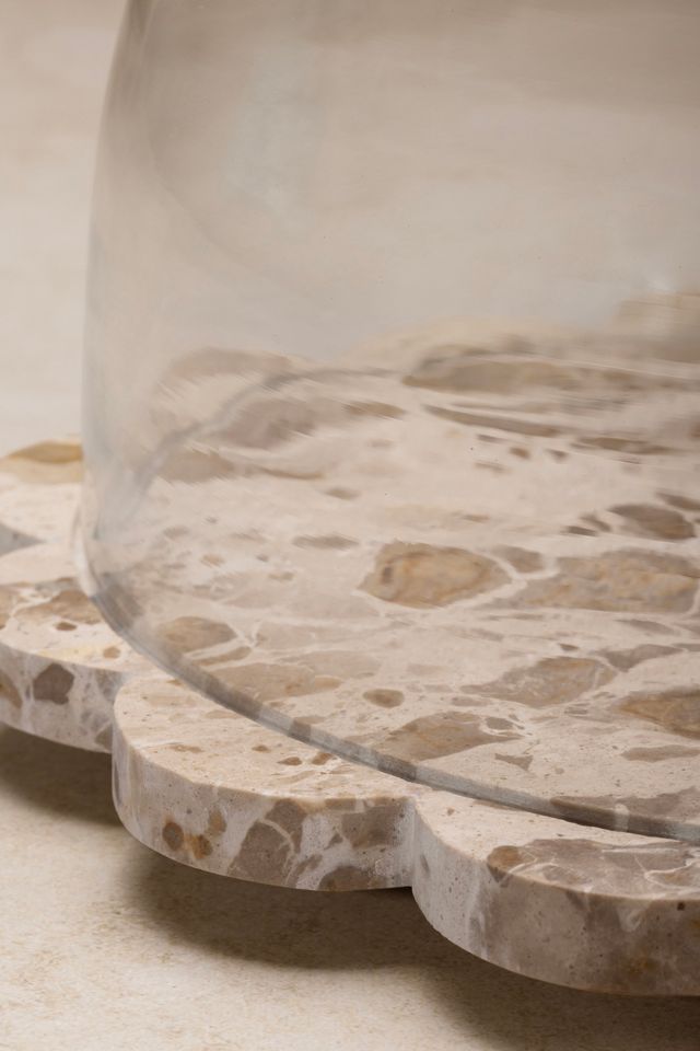 GAURI KOHLI Viola Onyx Serving Board with Cloche #3