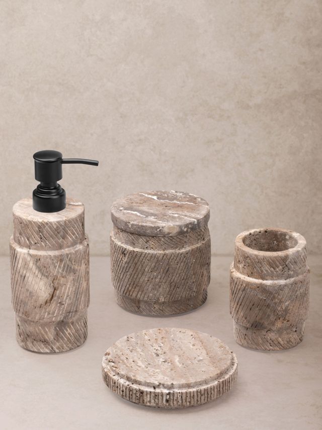 GAURI KOHLI Tallinn Travertine Bath Accessories #1