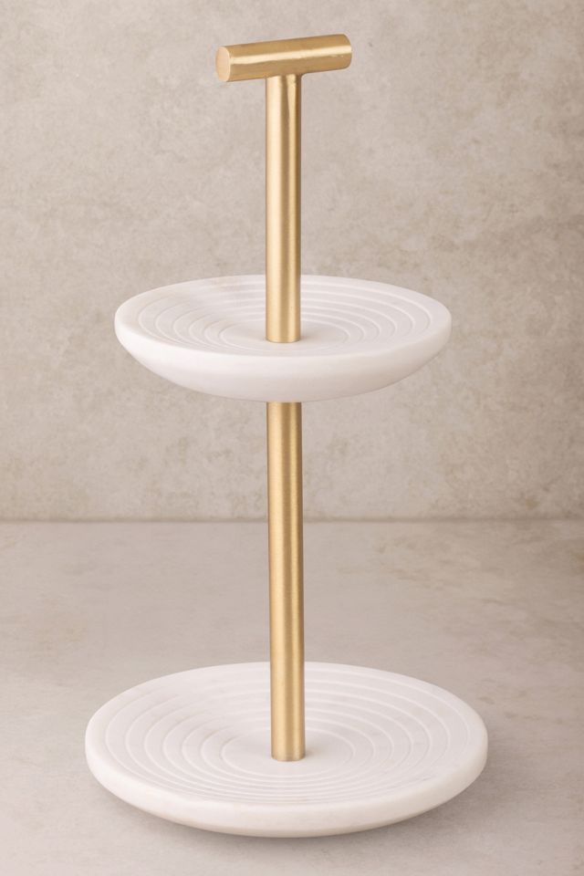 GAURI KOHLI Regalia Tiered Marble Jewelry Stand #1