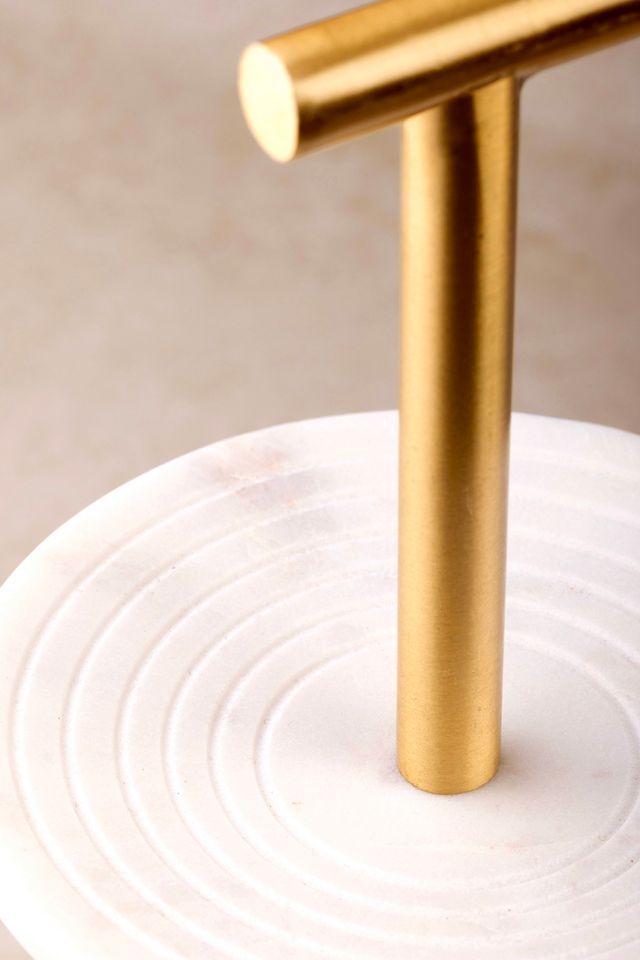 GAURI KOHLI Regalia Tiered Marble Jewelry Stand #2