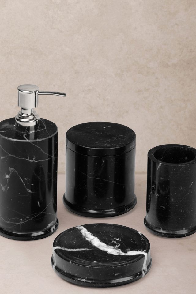 GAURI KOHLI Marquina Marble Bath Accessories #1
