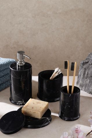 GAURI KOHLI Marquina Marble Bath Accessories