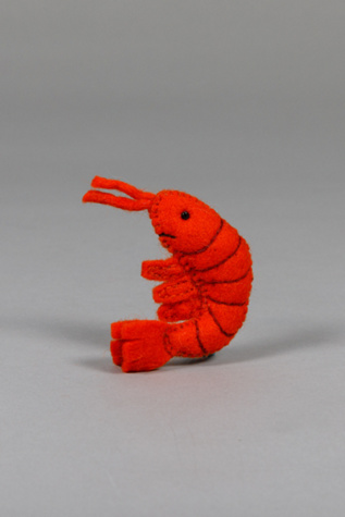 Ware of the Dog Wool Shrimp Cat Toy
