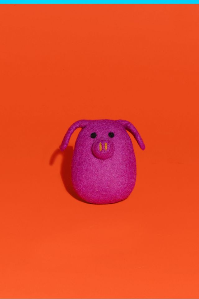Ware of the Dog Wool Pig Toy #1