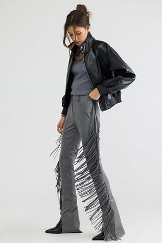 Norma Kamali Fringe Spat Pants
