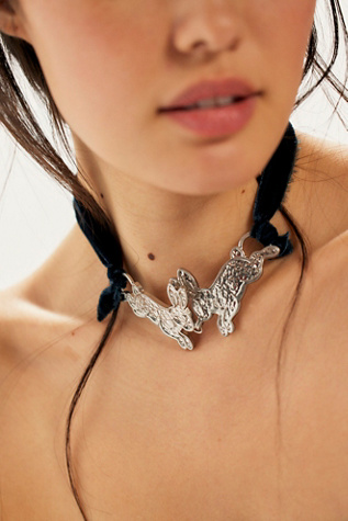 Under The Bridge Choker by Free People in Silver