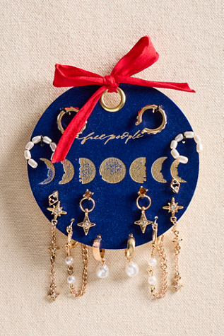 Driftwood Earring Set by Free People in Gold