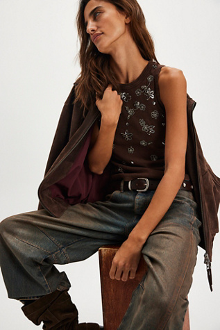 Lex Embellished Rib Tank