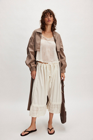 Magnolia Pearl Bloomers en popeline Love More en Ivoire, pour femme chez Free People