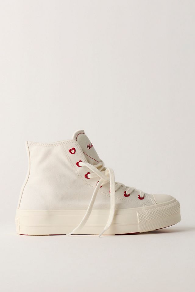 Chuck Taylor All Star Hearts Lift Platform Sneakers #2