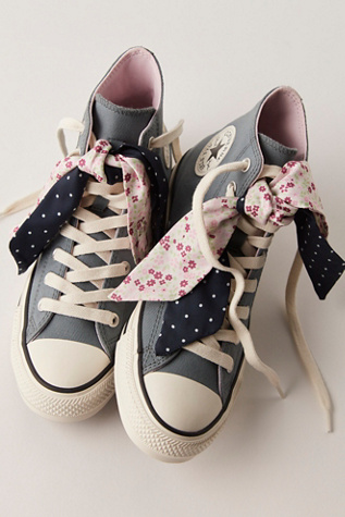 Chuck Taylor All Star Ribbon High-Top Sneakers by Converse at Free People in Grey, Size: US 7 M