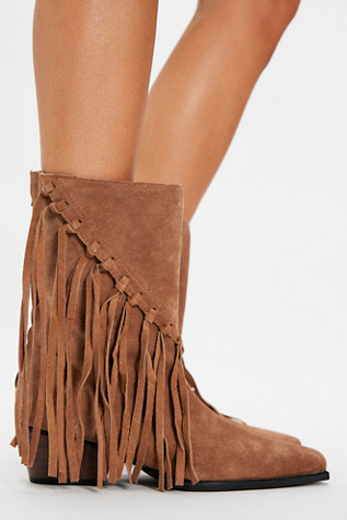 Lennon Fringe Boots by Matisse at Free People in Tan, Size: US 7