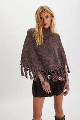 Emma Knitted Cropped Poncho