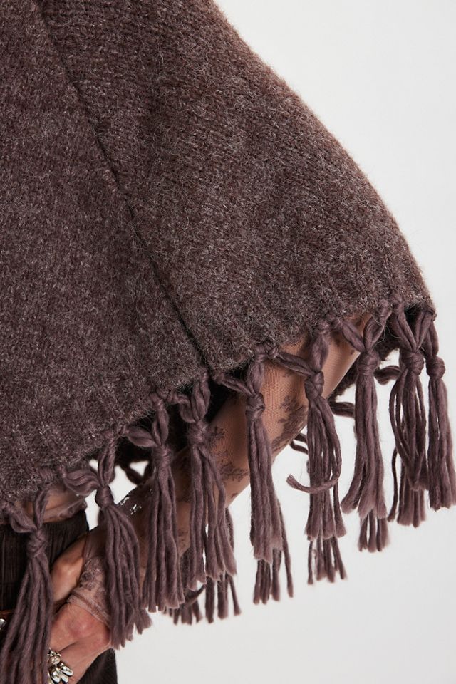 Emma Knitted Cropped Poncho #3