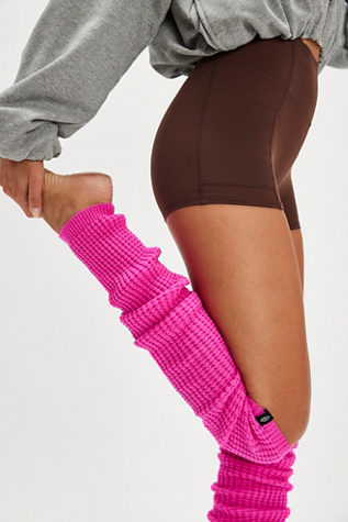Cool Down Legwarmers at Free People in Fuchsia Flirt