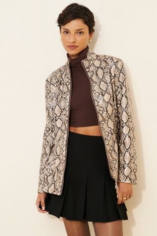 Resumé Cosmo Snakeskin Short Jacket