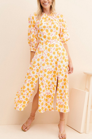 Keepsake Porcelain Rose Midi Dress