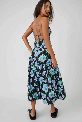 free people laura printed midi dress Free People Laura Printed Dress in Tea Combo