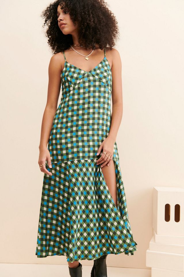 Back Beat Co. Plaid Flounce Slip Dress #4