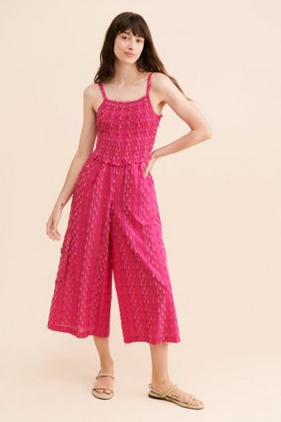 Abacaxi Sara Smocked Jumpsuit