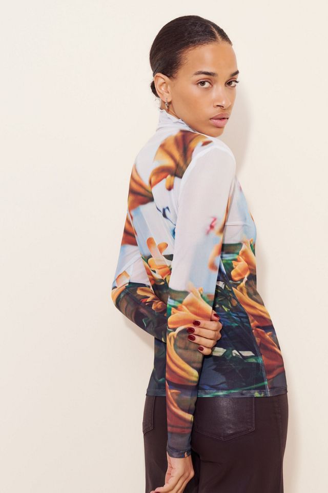 Find Me Now Paulie Printed Mock Neck Top #1