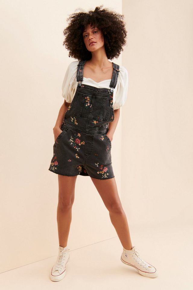 Driftwood Floral Embroidered Shortalls #4
