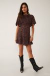 farm rio blue ainika tropical splendor mini dress Navy Blue Ainika Tropical Splendor Mini Dress – FARM Rio