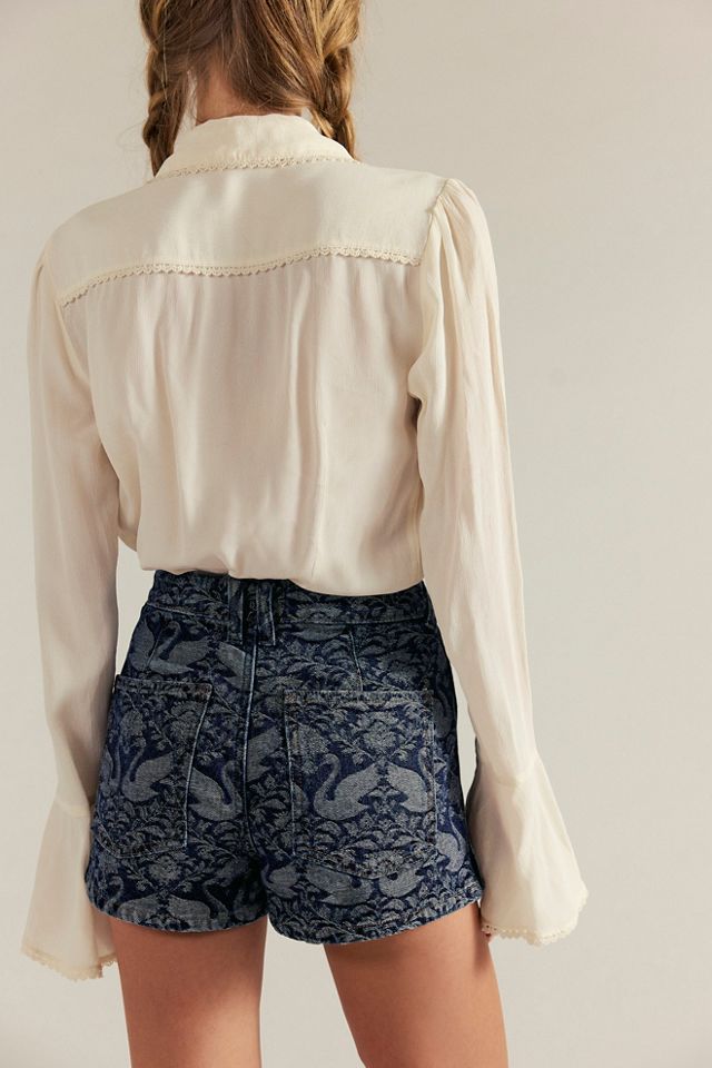 Shorts en denim jacquard We The Free Bettie #1