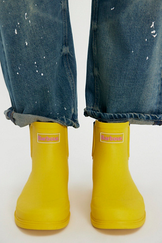 Barbour Abbeyfield Wellies at Free People in Yellow, Size: US 7