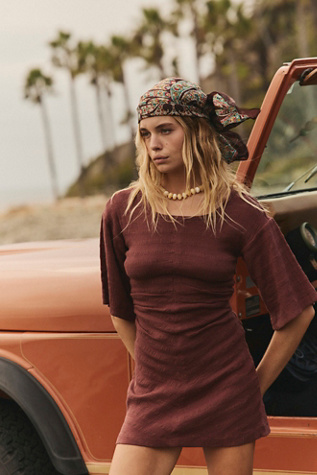 Marigold Mini Dress by free-est at Free People in Brown, Size: XS
