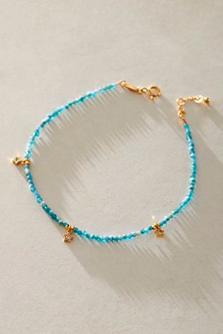 Satya Jewelry Marchez avec assurance Anklet Pierre de Lune Bleue