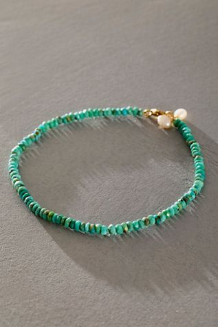 Bracelet de cheville Atma Prema en turquoise et perles