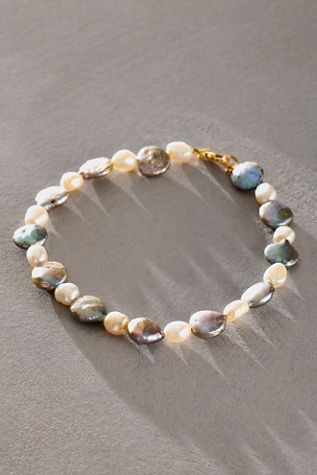 Atma Prema Bracelet de cheville en perle bleue océan