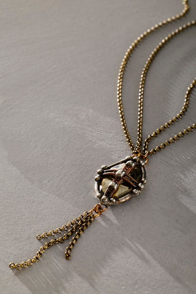 Mikal Winn Caged Stone Necklace #1