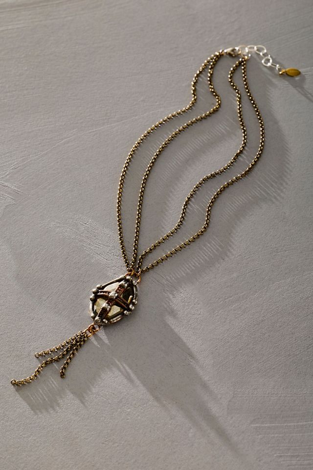 Mikal Winn Caged Stone Necklace #2