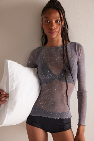 Sugar Coat It Layering Top by Intimately at Free People in Grey, Size: XS
