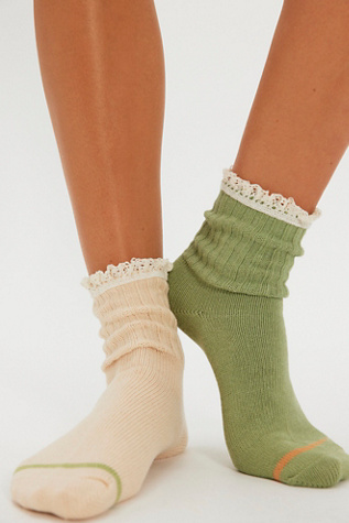 Crochet Trouser Socks by Free People in White