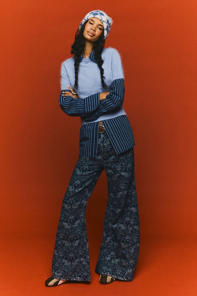 We The Free Eden Jacquard High Slouchy Flare Jeans #5