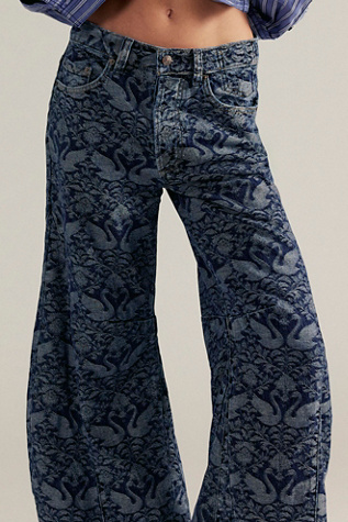 We The Free Eden Jacquard High Slouchy Flare Jeans