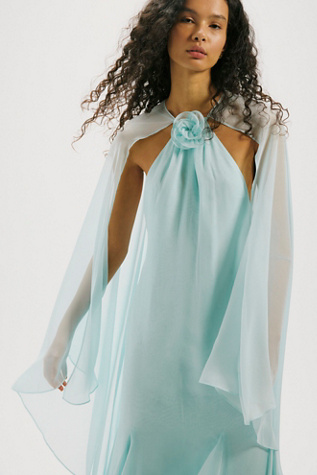 Женское платье Retrofete Lirael Chiffon Maxi, цвет: Seychelles Seych — фото 3