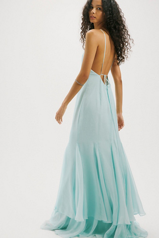 Женское платье Retrofete Lirael Chiffon Maxi, цвет: Seychelles Seych — фото 4