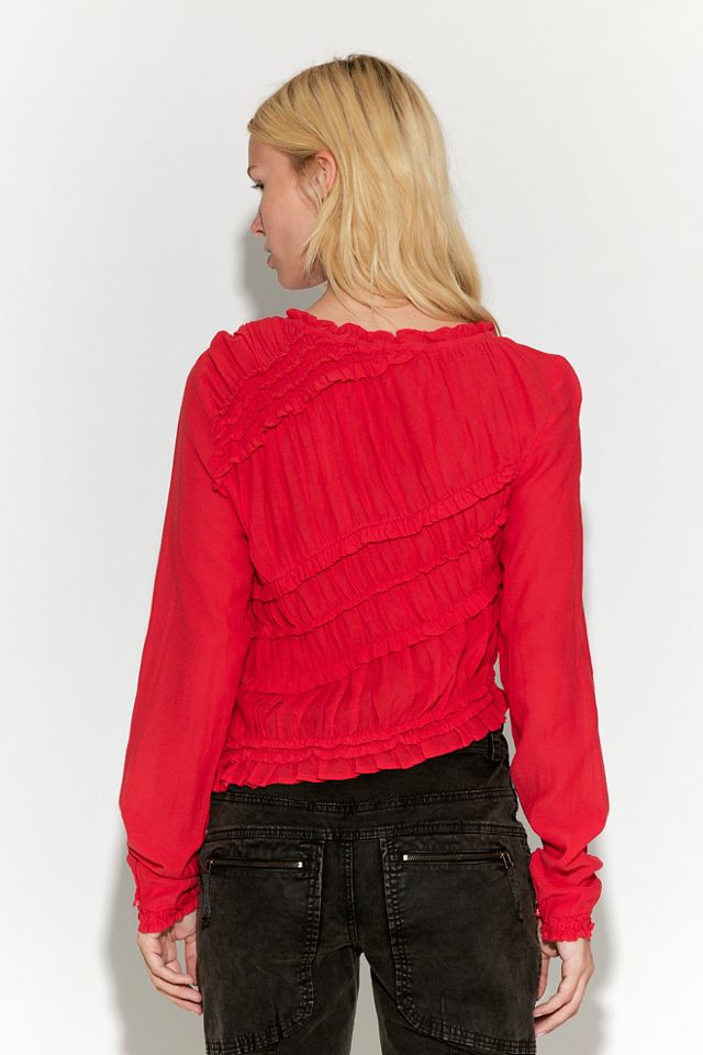 Haut manches longues froncé Pink Sands #1