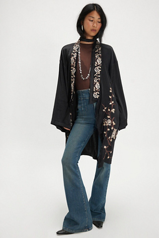 Nigel Preston Floral Duster at Free People in Black