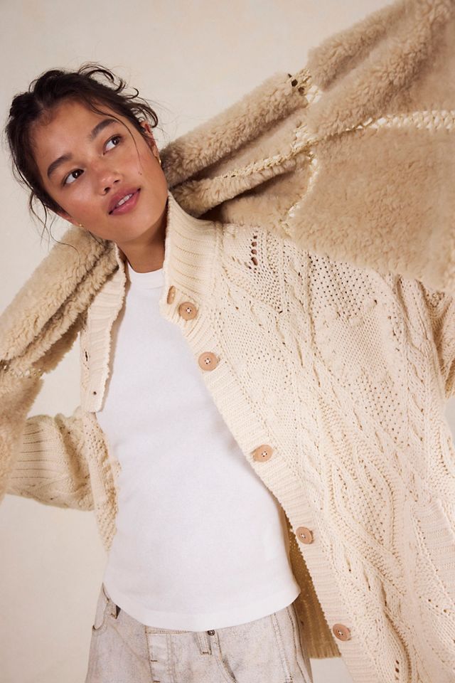 Sherpa Hand Crochet Scarf #3