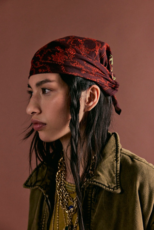 Женские аксессуары Chan Luu Chann Luu In The Fog Bandana, цвет: Красный — фото 4