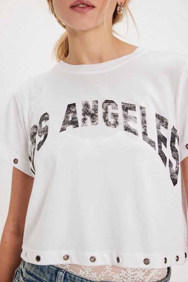 Tricia Fix Noir Grommet Crop Tee